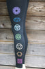7 Chakras Yoga Legging, Black/Multicolored